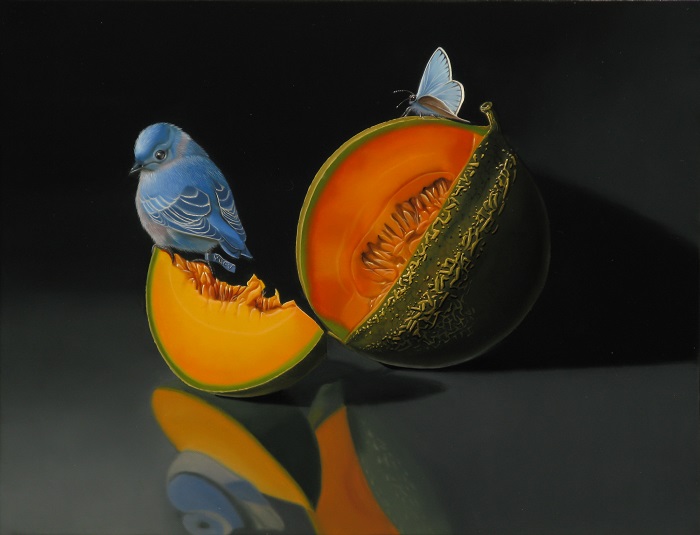 « Le melon et l’oiseau bleu » 35x27cm 5f (sold) licensed by Artlicensing