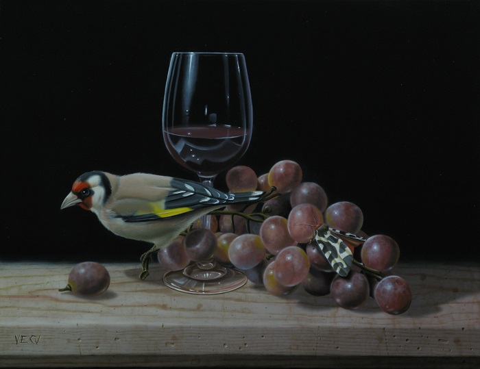  »L’écaille, le chardonneret et la grappe de raisin » 35x27cm 5F (sold) licensed by Artlicensing