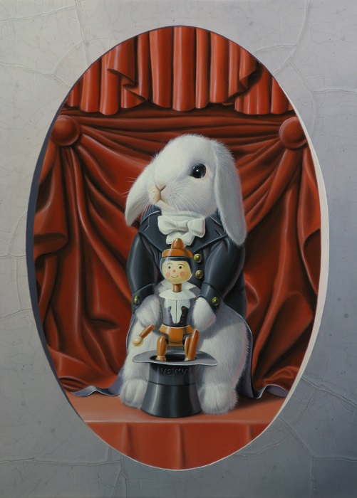 « Le lapin prestidigitateur » 33x24cm 4f (sold)