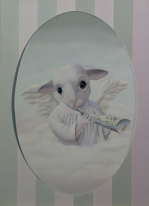 « L’ange musicien » 33X24CM 4F