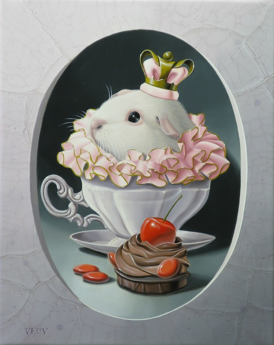  »Le cochon d’inde aux mignardises » 24x19cm 2F (sold) under licence (artlicensing)