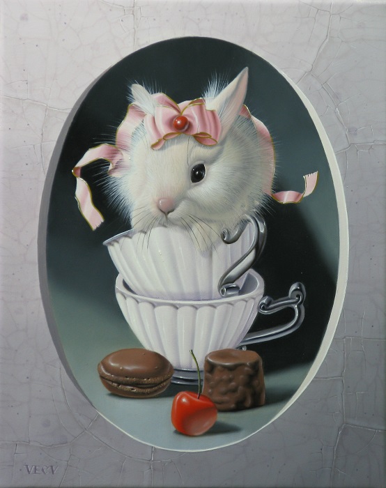  »Le lapin aux mignardises » 24x19cm 2F (sold)