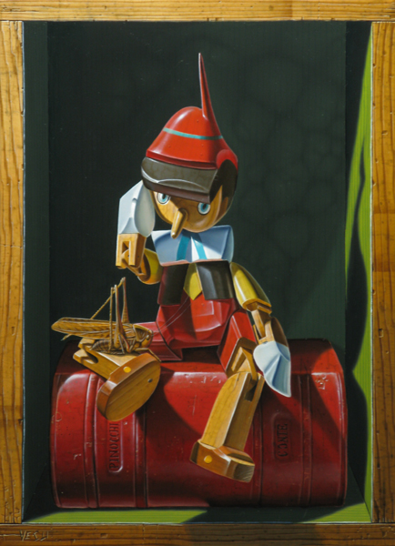 « Pinocchio et son gardien » 24x33cm 4F (sold)