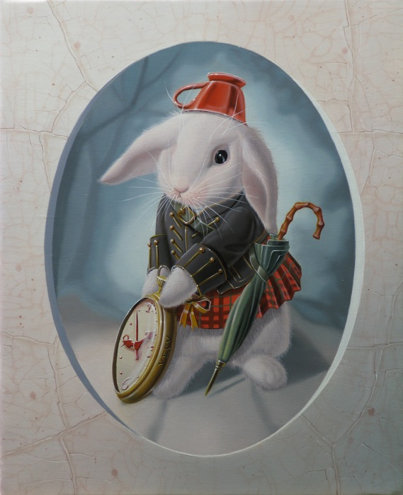 « Le lapin à la montre à gousset » 27x22cm 3f (sold)