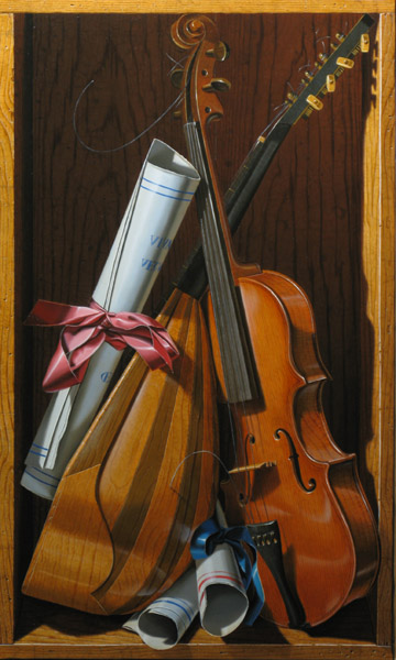 « Violon et mandoline » 30x60cm 8F (sold)