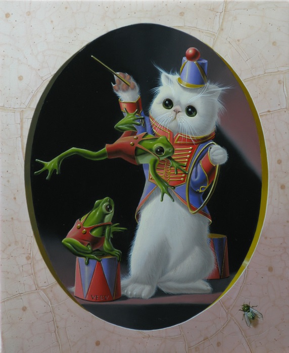 « Petit cirque aux grenouilles » 27x22cm 3F (sold)