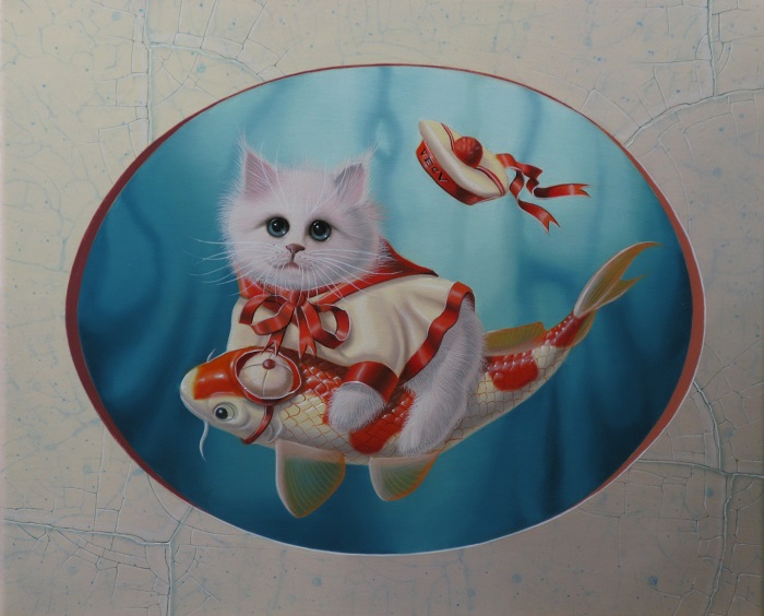  »Le cavalier du bassin » 27x22cm 3F (sold)