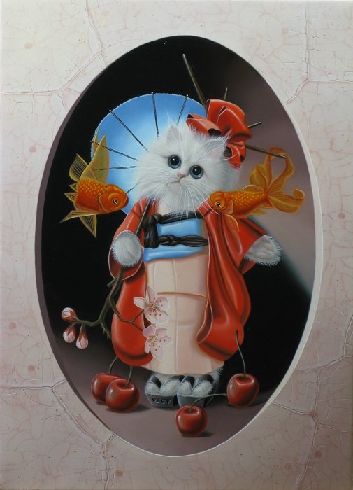  »Maneki neko N°1 » 33x24cm 4F ( sold)