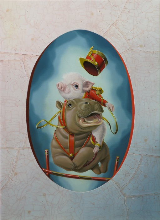 « Saut d’obstacles» 33x24cm 4F licensed by Artlicensing (sold)