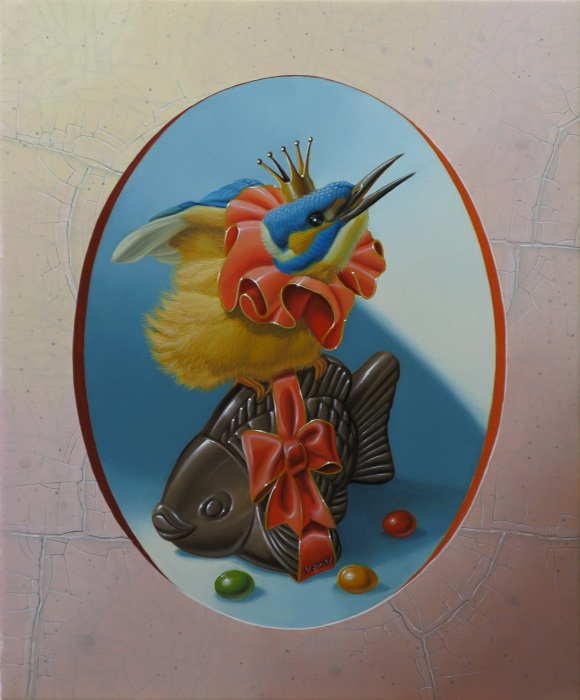 « Le martin-pêcheur pascal n°1 » 22x27cm 3F (sold)