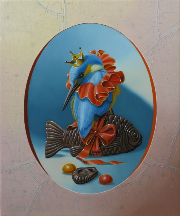 « Le martin-pêcheur pascal n°2 » 22x27cm 3F (sold)