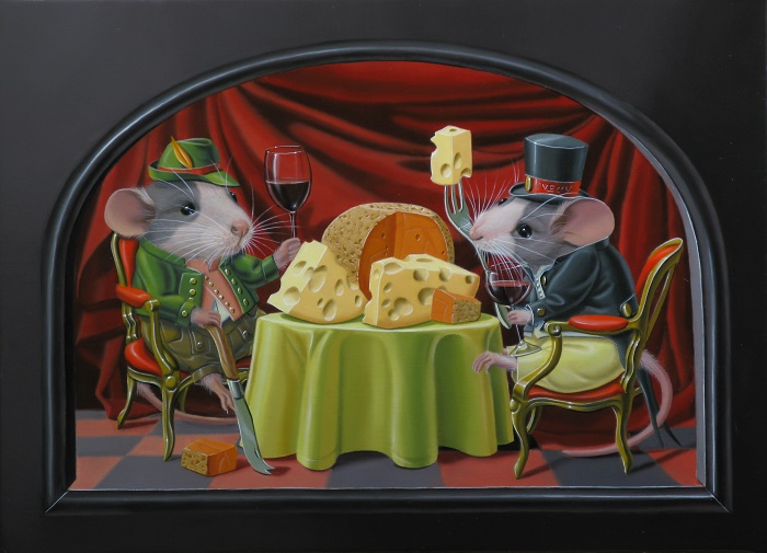 « Le rat des villes et le rat des champs » 33x24cm 4f (sold)