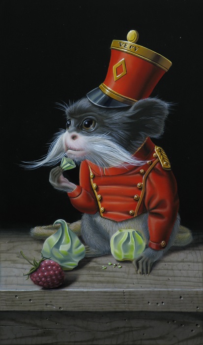 Le tamarin empereur  16x27cm 3M (sold)