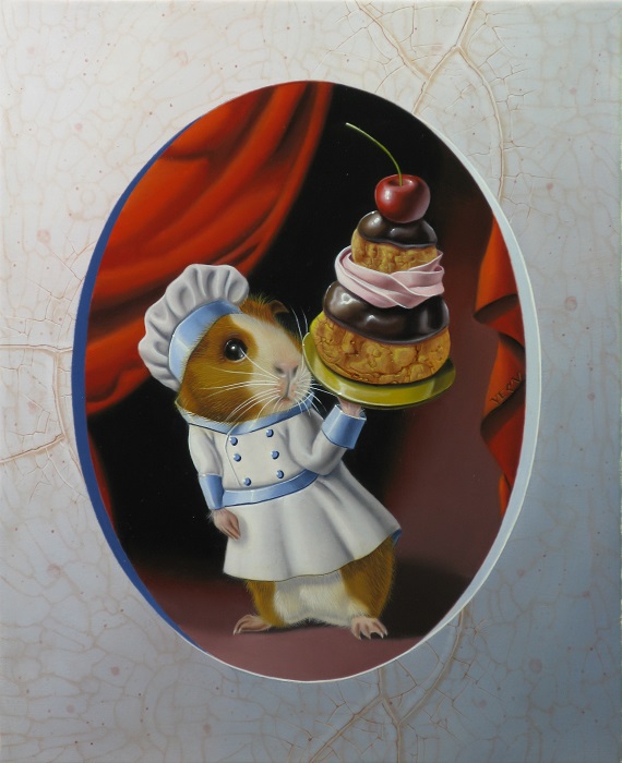 « Le pâtissier en représentation » 22x27cm 3f (sold)