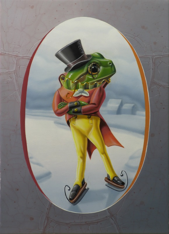 « Grenouille patineuse » 22x16cm 1f