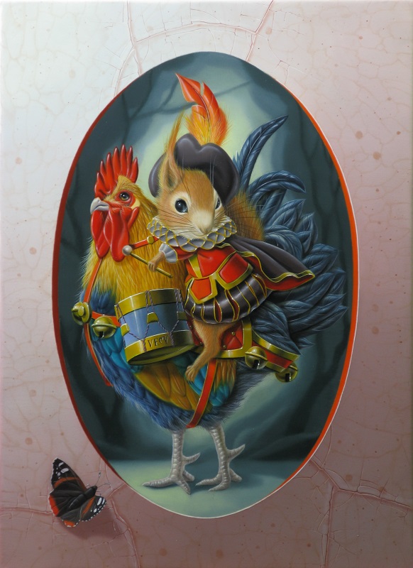 « Drum cock du Grand Carrousel » 33x24cm 4F (sold)