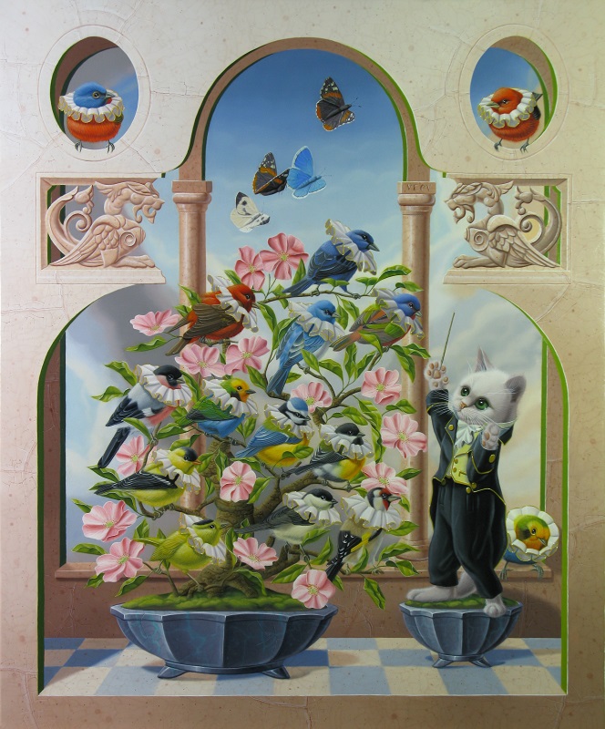 «L’ode des passereaux » 54x65cm15f (sold)