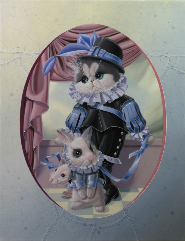 « Le chat botté N°3 » 35 x 27 cm 5f