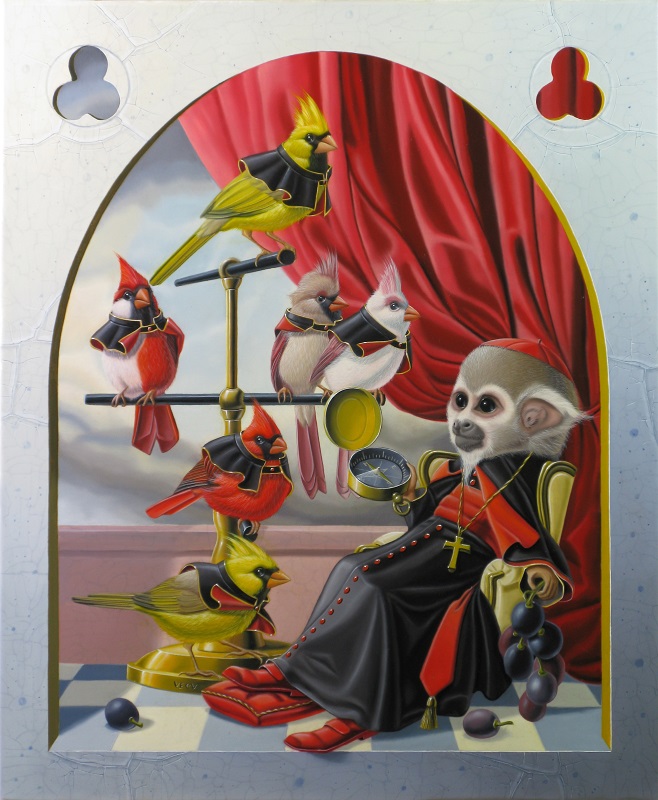 « Les cardinaux » 46 x 38 cm 8f (sold)