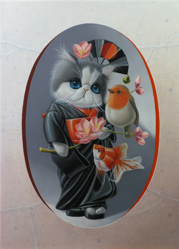 « Maneki neko n°7 » 33 x 24 cm 4f (sold)