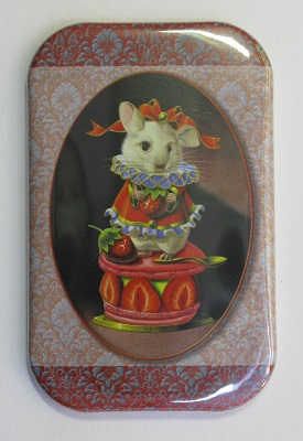 Magnet « Chinchilla au fraisier » (68x45mm) 5€