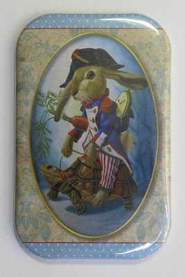 Magnet « Le lièvre et la tortue » (68x45mm) 5€