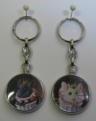 Porte-clés «les souris» (présentant deux visuels en recto et verso) 7€ (indisponible – sold out)