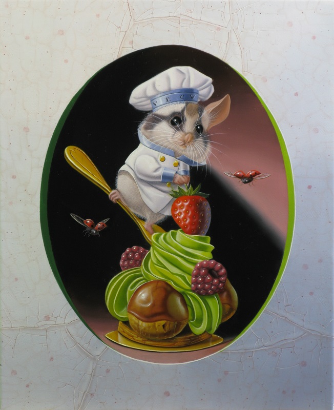 « Le lérot maître-pâtissier » 27 x 22 cm 3f (sold)