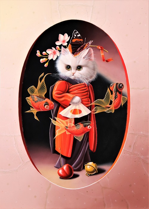 « Maneki neko n°9 » 33x24cm 4f (sold)