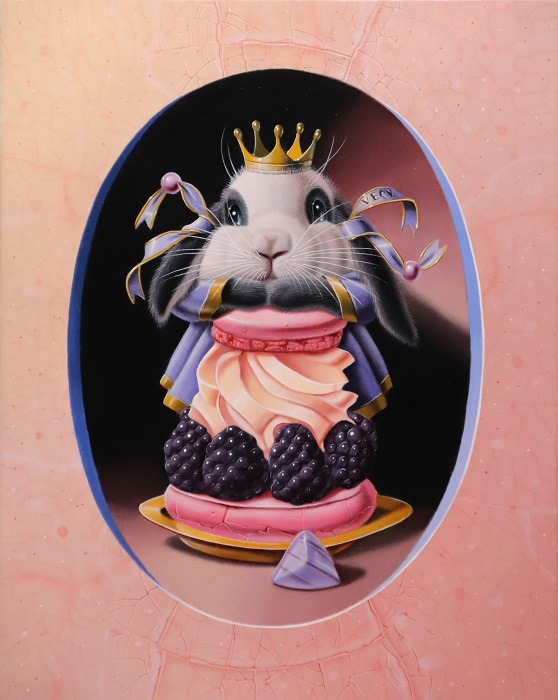 « Lapin gourmand »24x19cm 2f (sold)