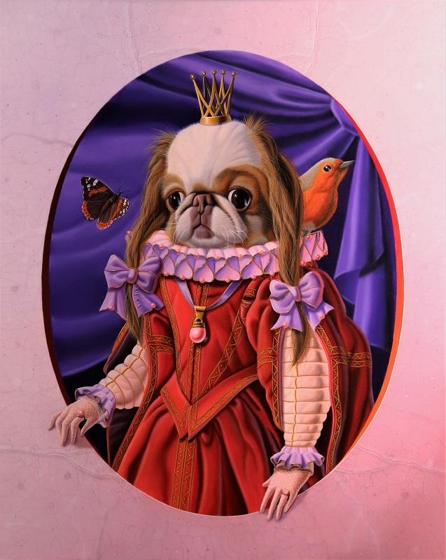 « Sissi, l’épagneul japonais » (Sissi, Japanese Spaniel) 41x33m 6f (sold)