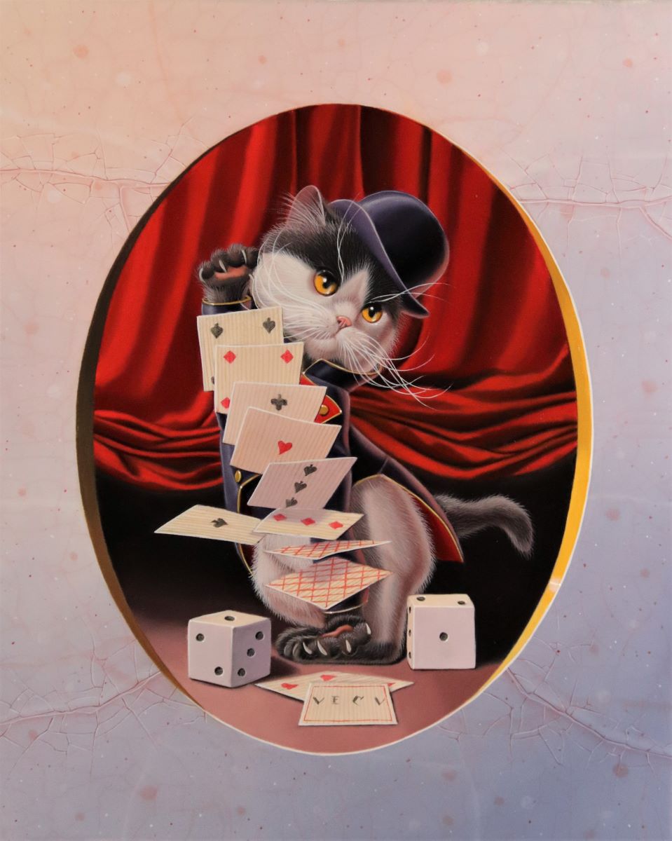 « Joueur de cartes » 27x22cm 3f