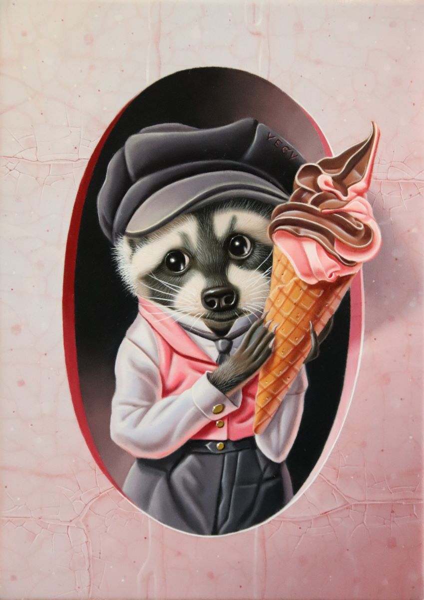 « Le raton-laveur » 22x16cm 1f (sold)
