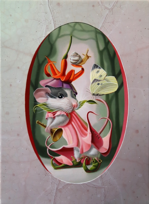 « Aventure d’une souris fleur n°1 » 22x16cm 1f (sold)