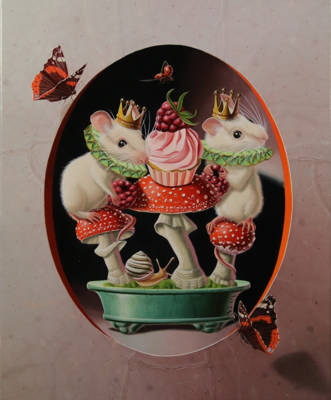 « Petit festin de souris » 27x22cm 3f (available at Modern Eden Gallery – USA)