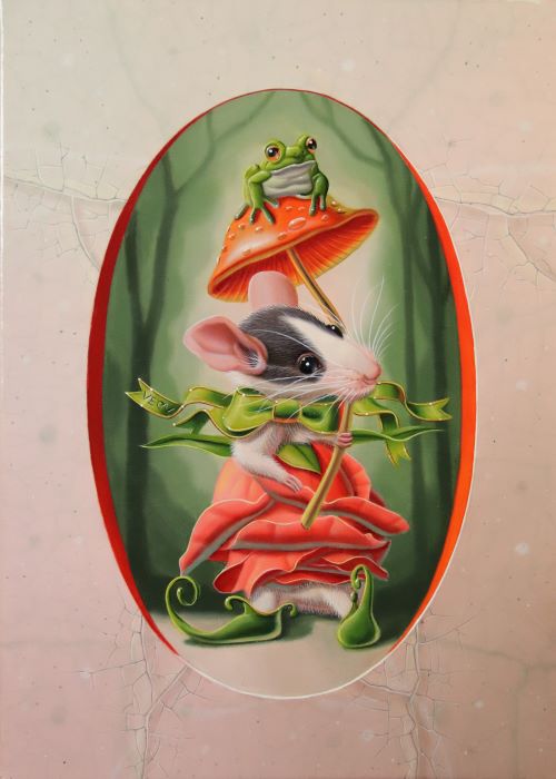 « Aventure d’une souris fleur n°3 » 22x16cm 1f