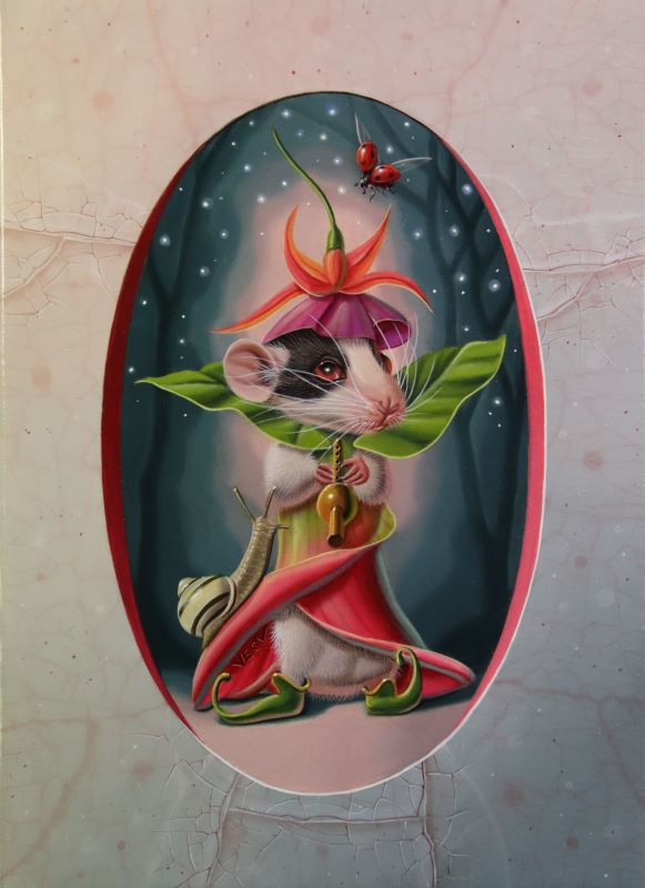 « Aventure d’une souris fleur n°4 » 22x16cm 1f