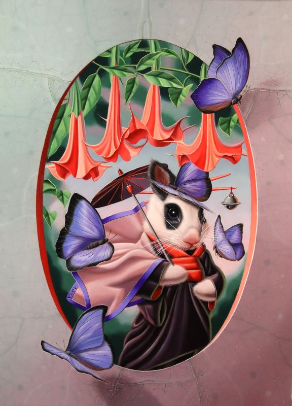 La geisha aux daturas 33x24cm 4f