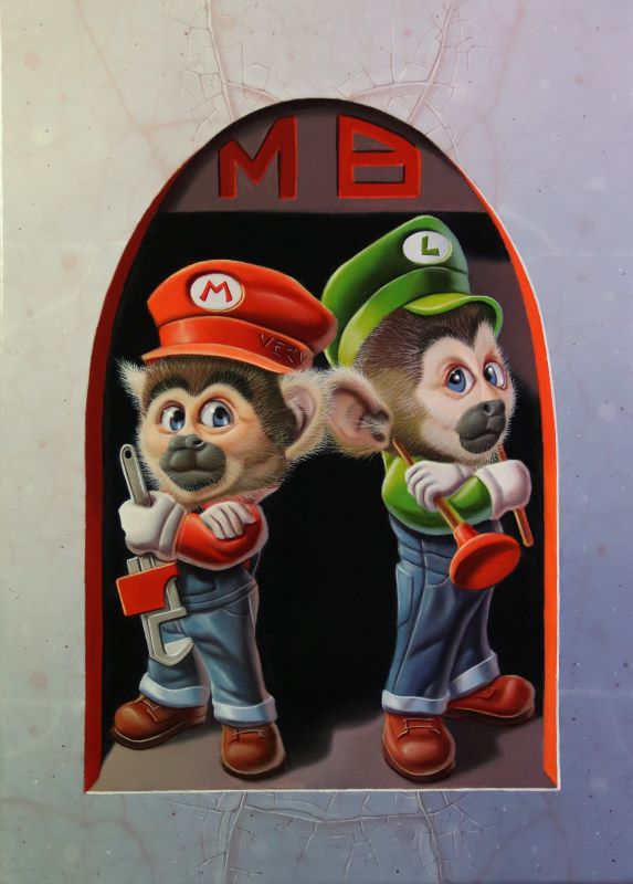 « Mario et Luigi » 22x16cm 1f (sold)