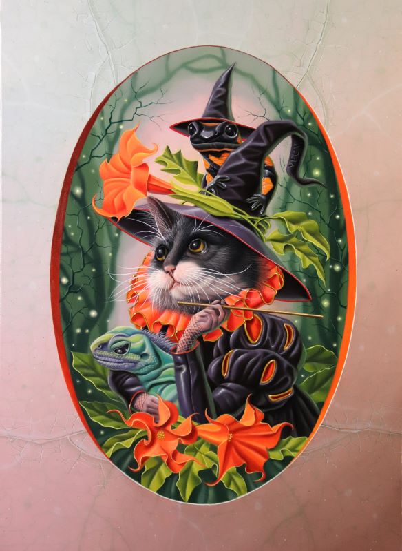 « la bruja del crepúsculo » (the witch in the twilight) 33x24cm 4f