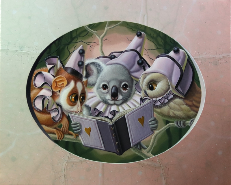 « Lecture de groupe » 27x22cm 3f (sold)