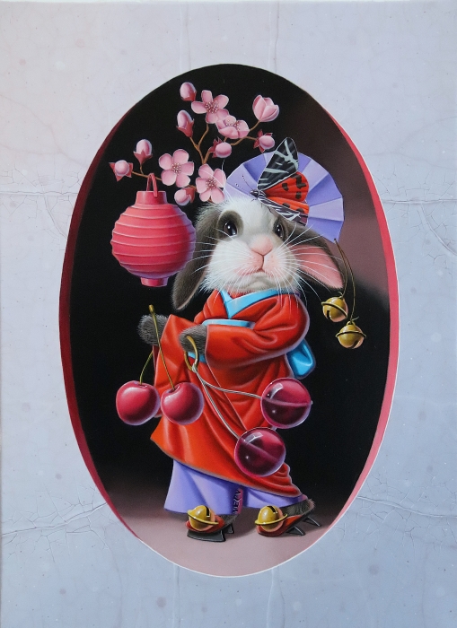 « La Geisha au Taka-Taka » 33x24cm 4f (sold)