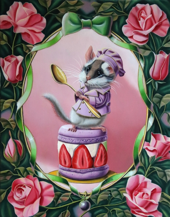 « Le lérot pâtissier » 24x19cm 2f (sold)