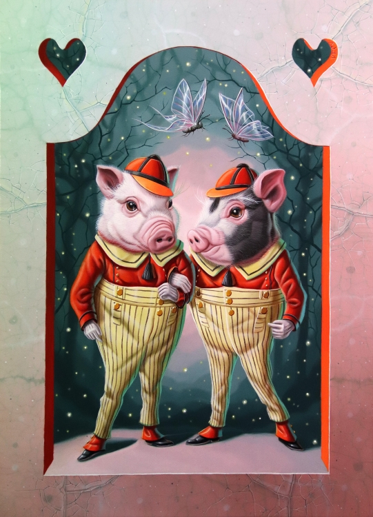 « Tweedledum and Tweedledee » 33x24cm 4f (available at Haven Gallery – USA)