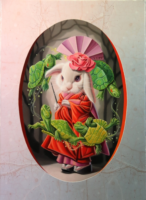 « La geisha aux tortues » 33x24cm 4f Available at the Honingen gallery (The Netherlands)