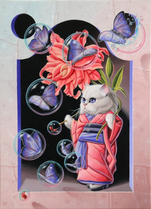 « Geisha au lys oriental » 24x33cm 4f (available at the Honingen Gallery)