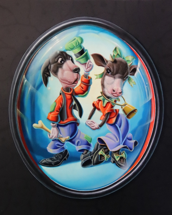 « Goofy et Clarabelle » (« Goofy and Clarabelle cow ») 27x22cm 3f