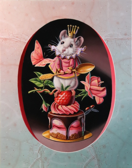 « Le bavarois à la fraise » 24x19cm 2f