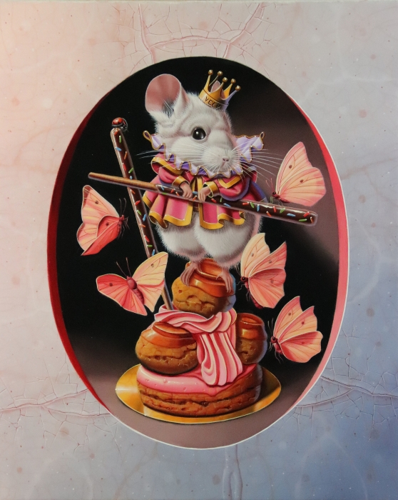 «  Le chinchilla en équilibre n°1 » 27x22cm 3f